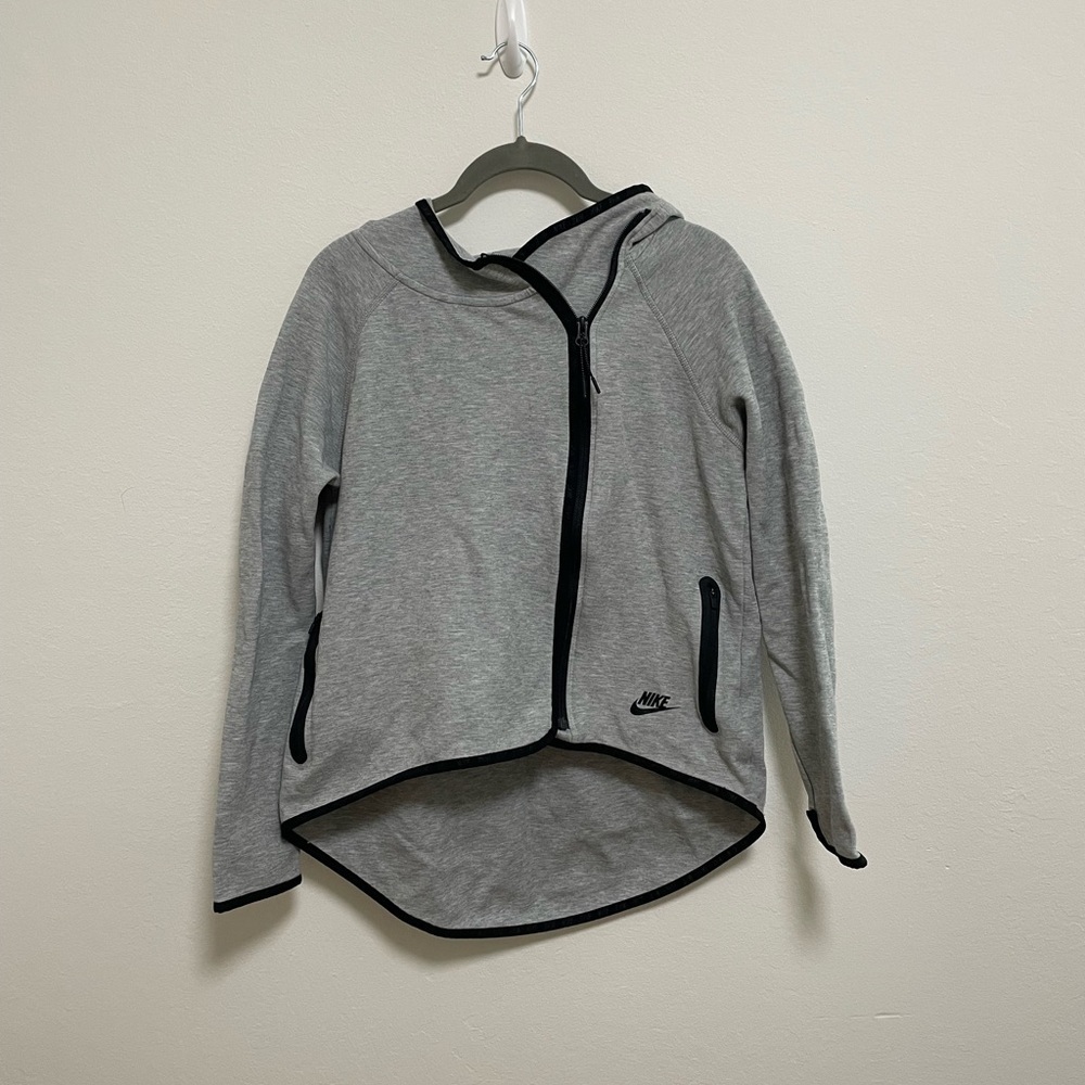 Nike Hooded Cape Jacket Light Gray Size Small